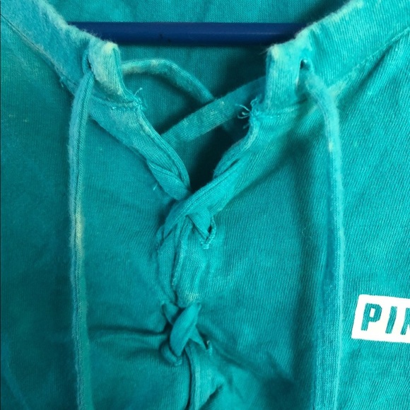 VS PINK lace up t-shirt small - Picture 6 of 8